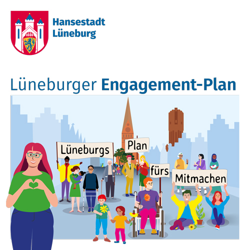 Titel Broschüre: Lüneburger Engagement Plan in einfacher Sprache
